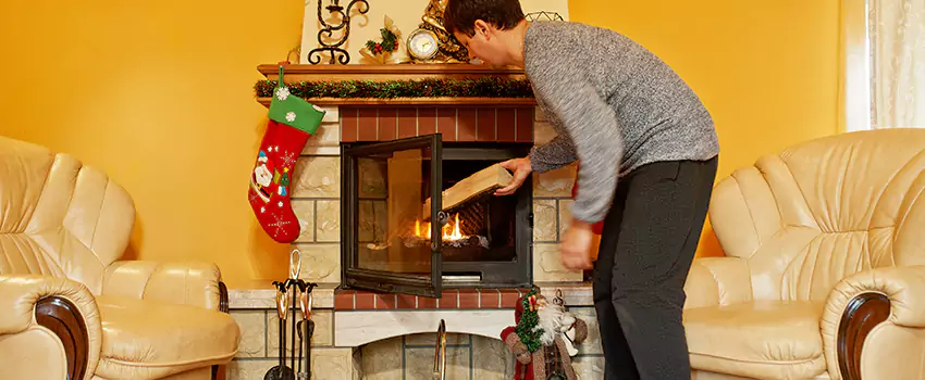 Rusted Metal Fireplace Restoration in Altadena, California